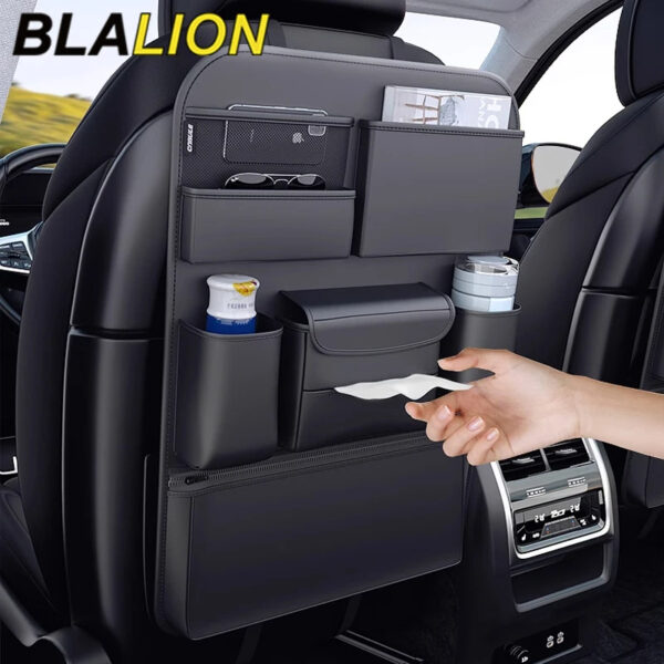 Luxury Premium Car Seat Back Storage Bag Interior Multi-Pockets Organizer Backseat Hanging Bag Storage - Image 28