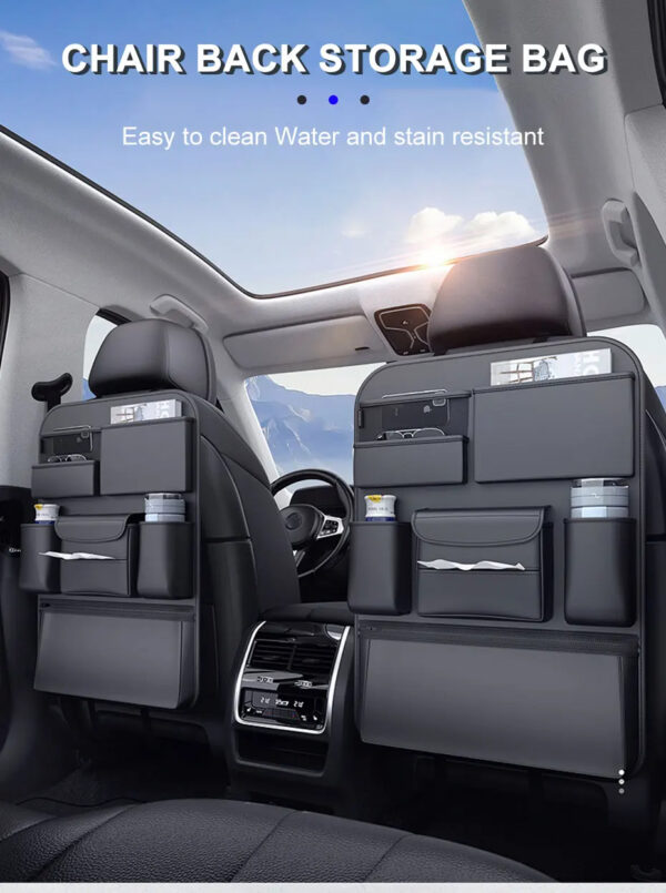 Luxury Premium Car Seat Back Storage Bag Interior Multi-Pockets Organizer Backseat Hanging Bag Storage - Image 18