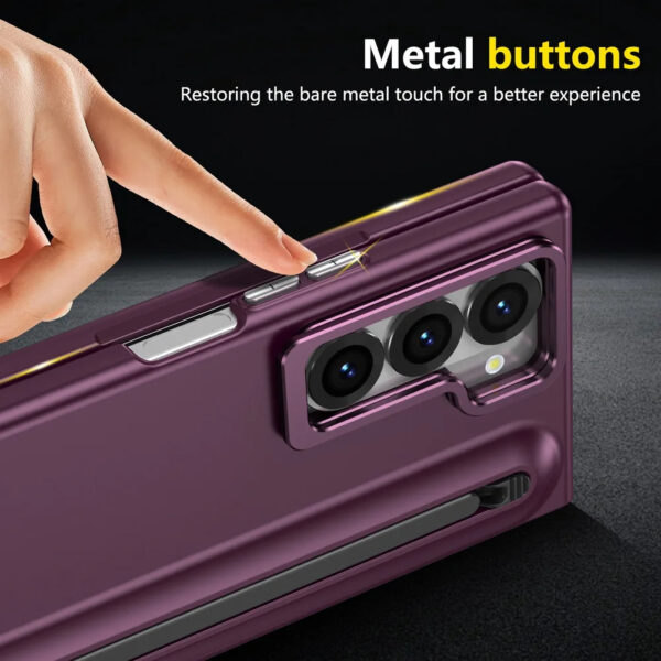 Luxury Premium Multifunctional Lens Holder with Stylus and Tempered Glass Film Case Cover Samsung Galaxy Z Fold 3/Z Fold 4 - Image 44