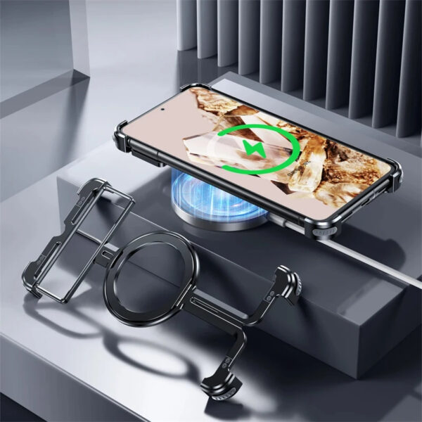 Luxury Premium Metal Frame Magnetic Aluminum Alloy Holder Phone Case for Google Pixel 9 Pro - Image 18
