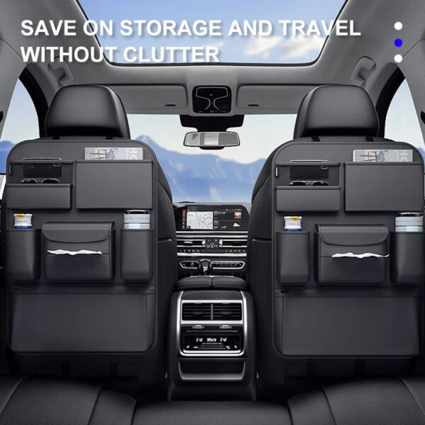 Luxury Premium Car Seat Back Storage Bag Interior Multi-Pockets Organizer Backseat Hanging Bag Storage