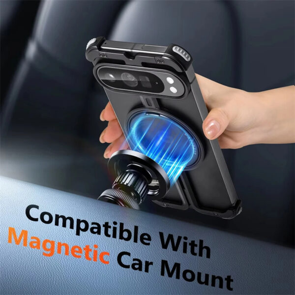 Luxury Premium Metal Frame Magnetic Aluminum Alloy Holder Phone Case for Google Pixel 9 Pro - Image 19