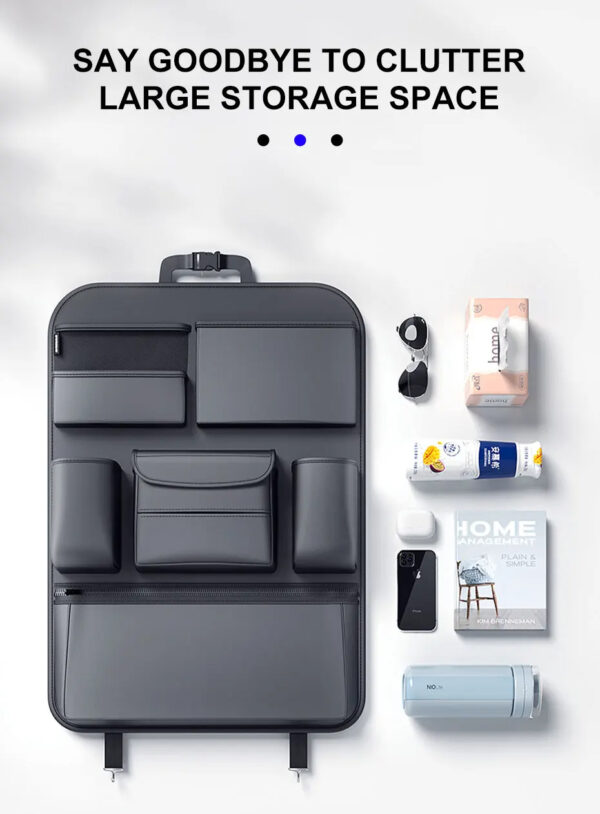 Luxury Premium Car Seat Back Storage Bag Interior Multi-Pockets Organizer Backseat Hanging Bag Storage - Image 21
