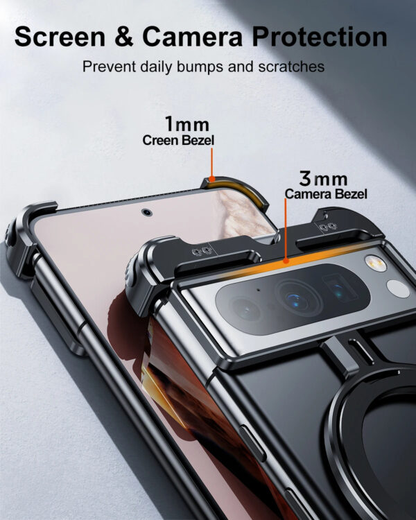 Luxury Premium Metal Frame Magnetic Aluminum Alloy Holder Phone Case for Google Pixel 9 Pro - Image 14
