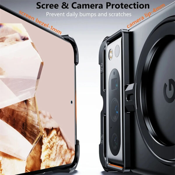 Luxury Premium Metal Frame Magnetic Aluminum Alloy Holder Phone Case for Google Pixel 9 Pro - Image 20