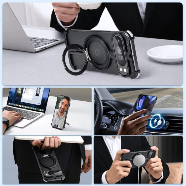 Luxury Premium Metal Frame Magnetic Aluminum Alloy Holder Phone Case for Google Pixel 9 Pro - Image 23