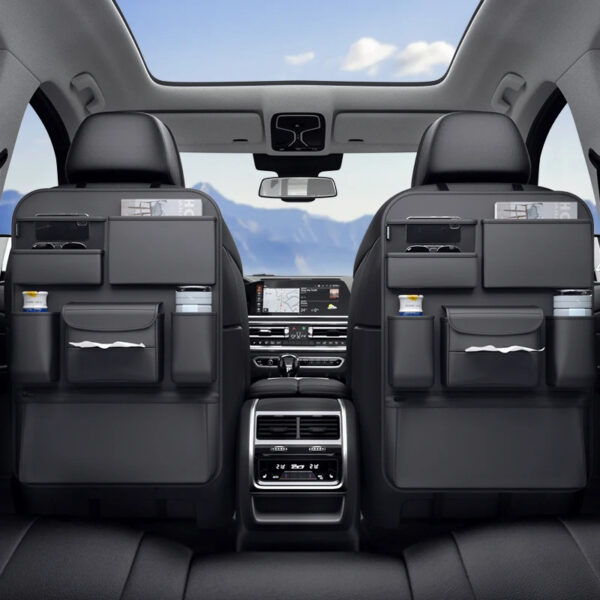 Luxury Premium Car Seat Back Storage Bag Interior Multi-Pockets Organizer Backseat Hanging Bag Storage - Image 17