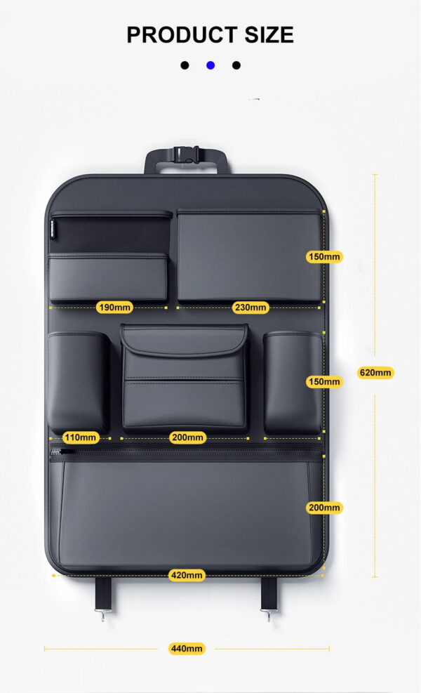 Luxury Premium Car Seat Back Storage Bag Interior Multi-Pockets Organizer Backseat Hanging Bag Storage - Image 25