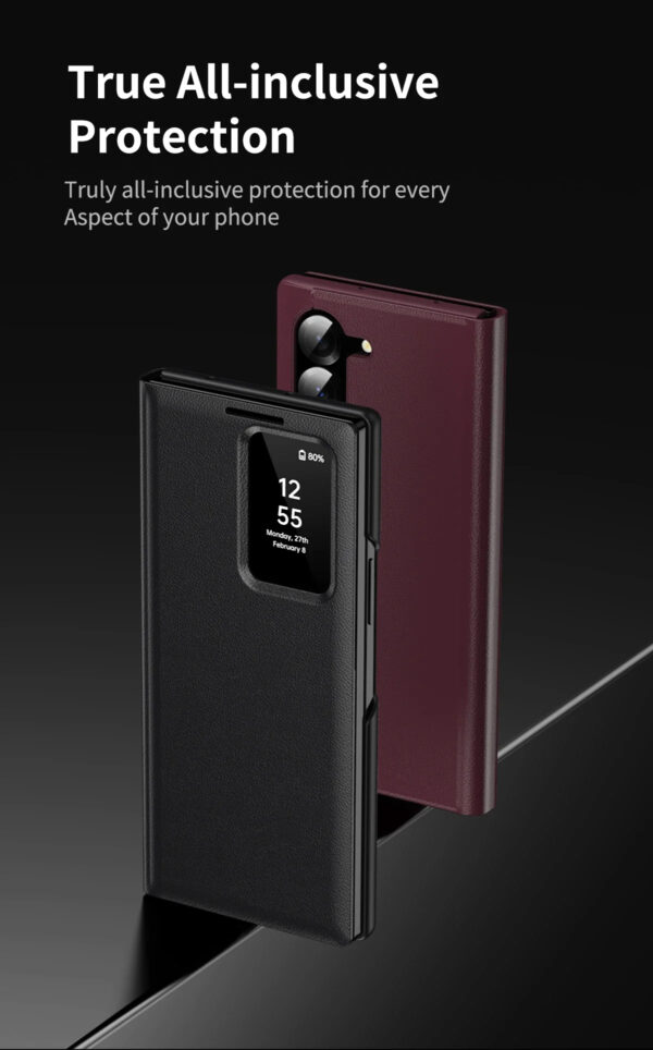 Original Samsung Galaxy Clear View Flip Case Cover with a Sensor For Galaxy Z Fold Series - Image 3