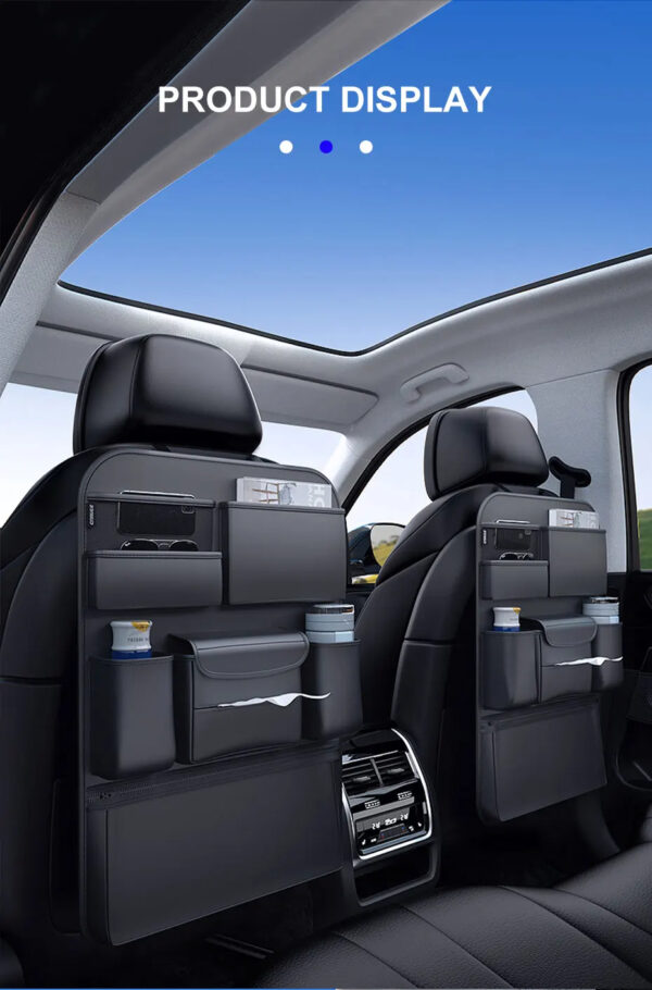 Luxury Premium Car Seat Back Storage Bag Interior Multi-Pockets Organizer Backseat Hanging Bag Storage - Image 26
