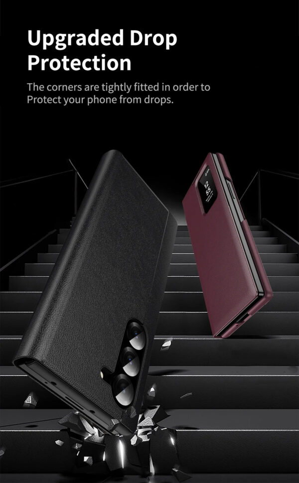 Original Samsung Galaxy Clear View Flip Case Cover with a Sensor For Galaxy Z Fold Series - Image 4