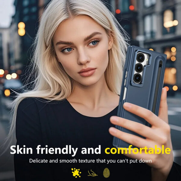 Luxury Premium Multifunctional Lens Holder with Stylus and Tempered Glass Film Case Cover Samsung Galaxy Z Fold 3/Z Fold 4 - Image 26