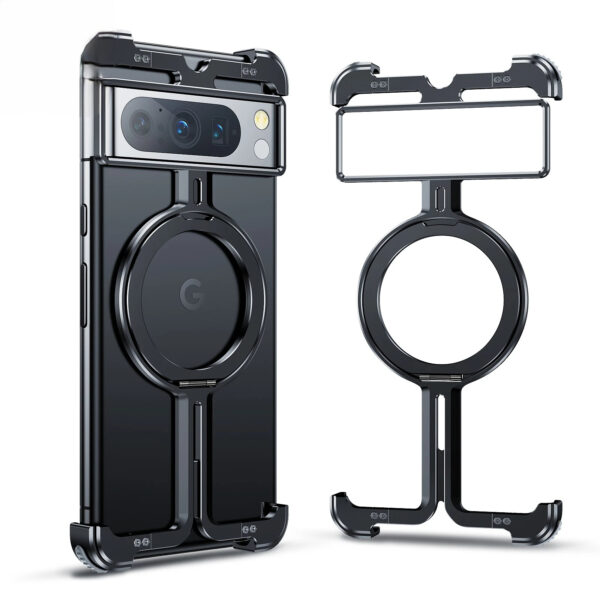 Luxury Premium Metal Frame Magnetic Aluminum Alloy Holder Phone Case for Google Pixel 9 Pro - Image 16