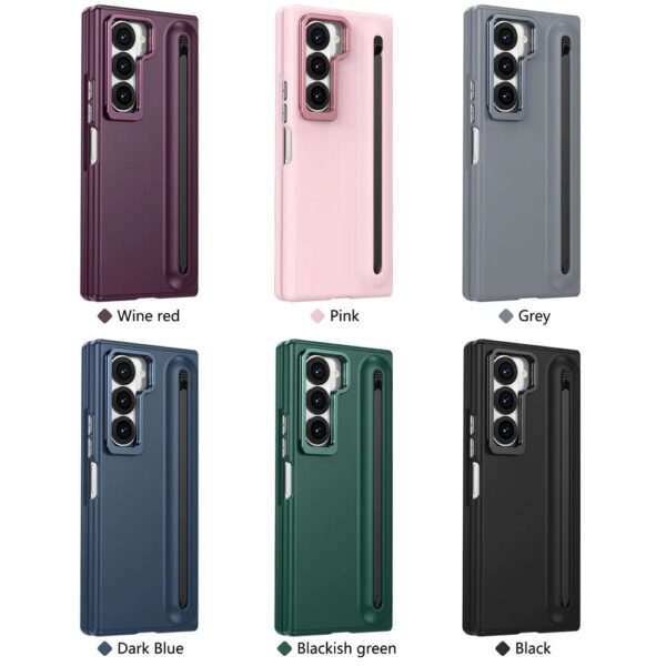 Luxury Premium Multifunctional Lens Holder with Stylus and Tempered Glass Film Case Cover Samsung Galaxy Z Fold 3/Z Fold 4 - Image 47