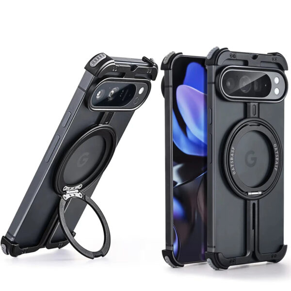 Luxury Premium Metal Frame Magnetic Aluminum Alloy Holder Phone Case for Google Pixel 9 Pro