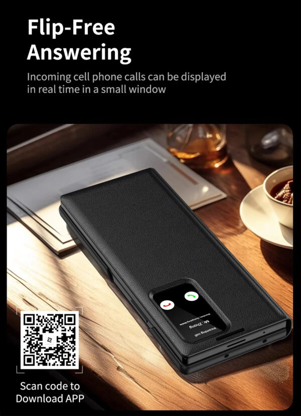 Original Samsung Galaxy Clear View Flip Case Cover with a Sensor For Galaxy Z Fold Series - Image 15