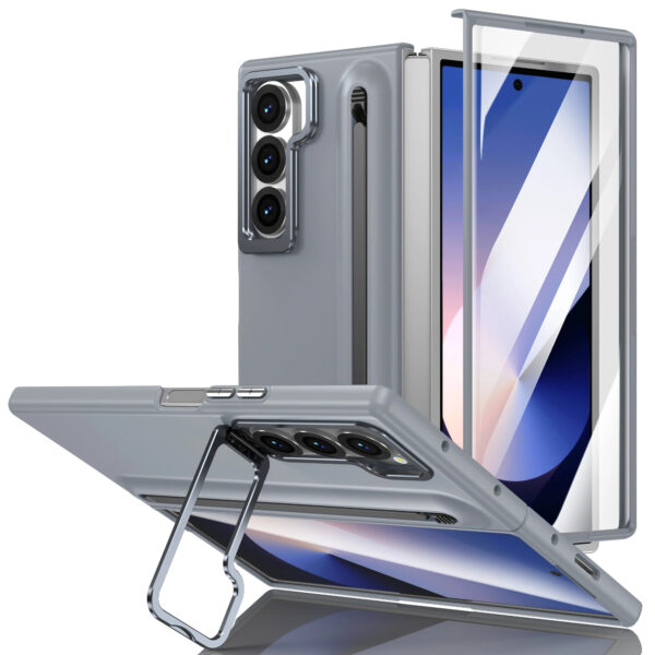 Luxury Premium Multifunctional Lens Holder with Stylus and Tempered Glass Film Case Cover Samsung Galaxy Z Fold 3/Z Fold 4 - Image 23