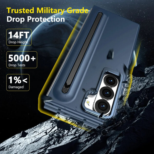 Luxury Premium Multifunctional Lens Holder with Stylus and Tempered Glass Film Case Cover Samsung Galaxy Z Fold 3/Z Fold 4 - Image 50