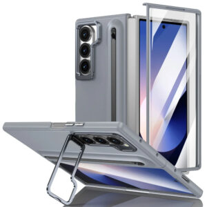 Luxury Premium Multifunctional Lens Holder with Stylus and Tempered Glass Film Case Cover Samsung Galaxy Z Fold 3/Z Fold 4
