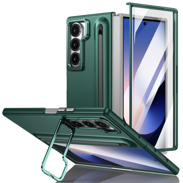 Luxury Premium Multifunctional Lens Holder with Stylus and Tempered Glass Film Case Cover Samsung Galaxy Z Fold 3/Z Fold 4 - Image 57