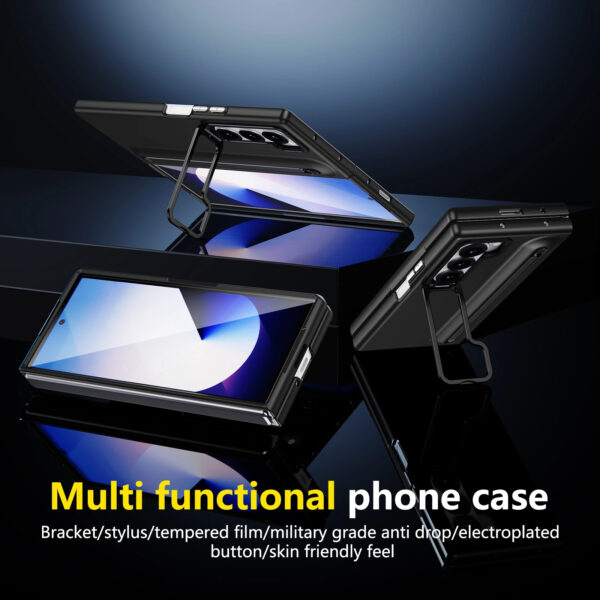 Luxury Premium Multifunctional Lens Holder with Stylus and Tempered Glass Film Case Cover Samsung Galaxy Z Fold 3/Z Fold 4 - Image 19