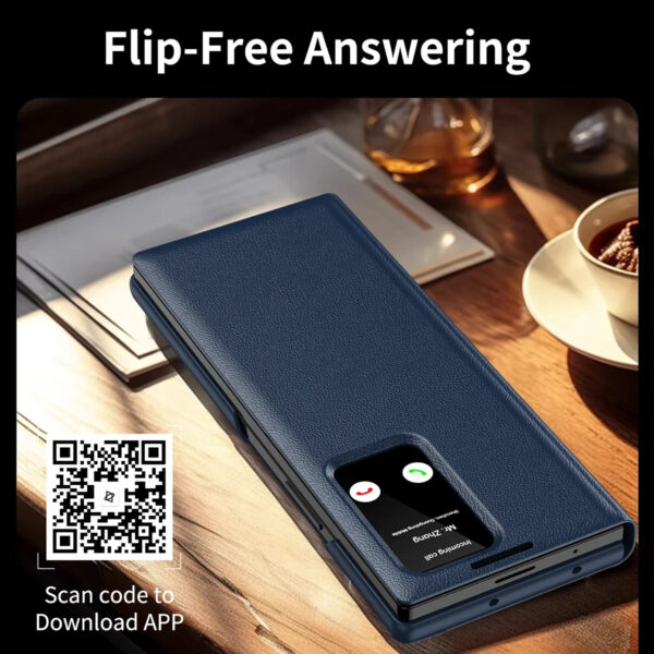 Original Samsung Galaxy Clear View Flip Case Cover with a Sensor For Galaxy Z Fold Series - Image 24