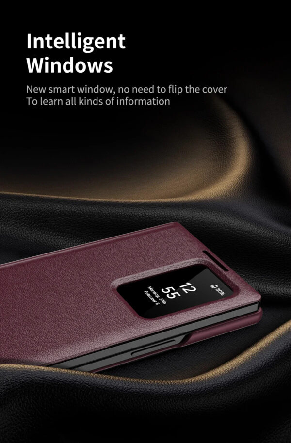Original Samsung Galaxy Clear View Flip Case Cover with a Sensor For Galaxy Z Fold Series - Image 18