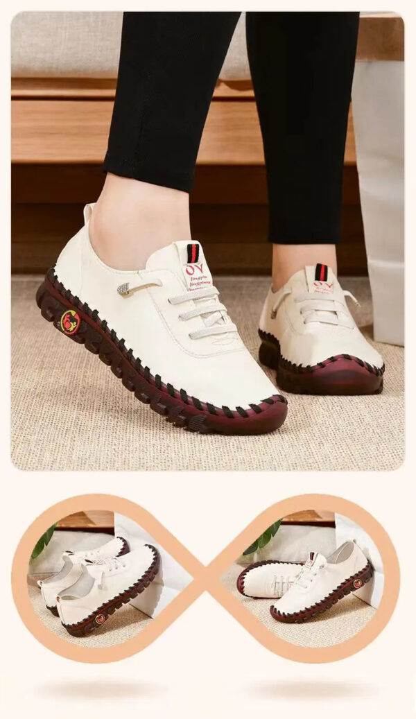 High Quality Leather Flat New Spring Casual comfortable ladies Shoe - Image 8