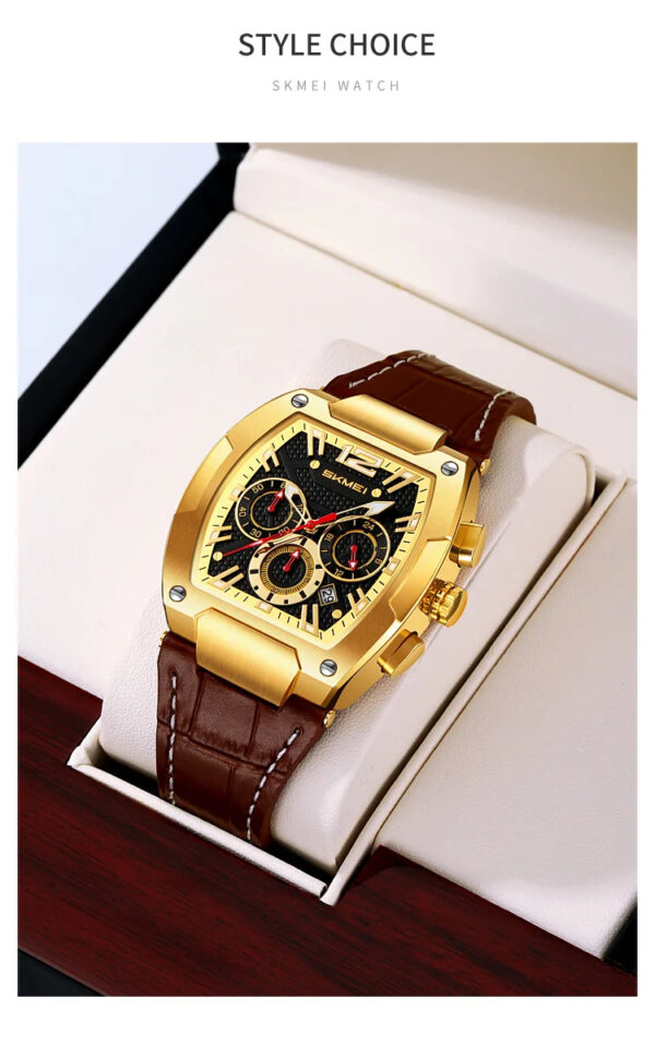 SKMEI  Barrel Dial Waterproof Quartz Watch Fashion Trend Watch - Image 8