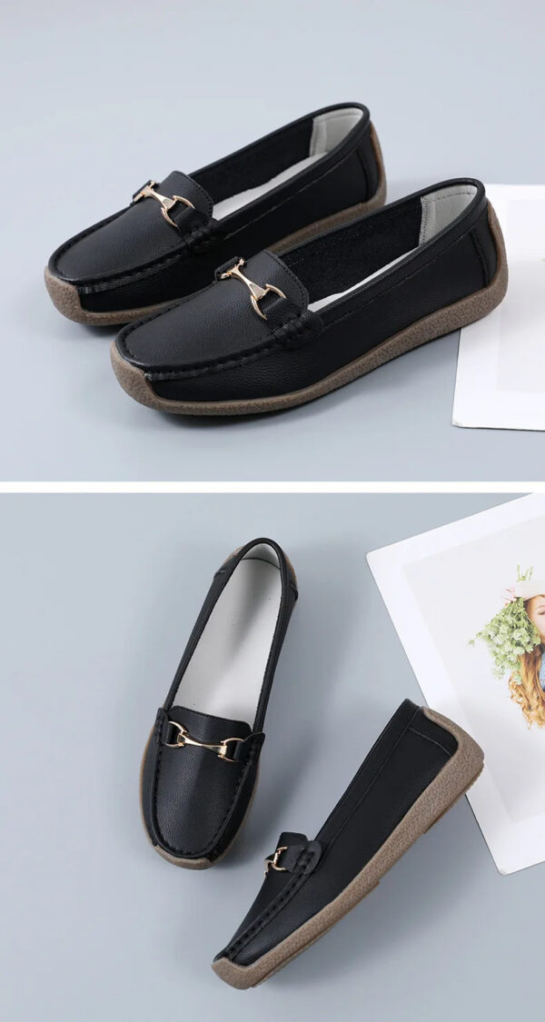 Luxury Premium Mocasines Slip on PU Leather High Quality Loafers Women Shoes - Image 9