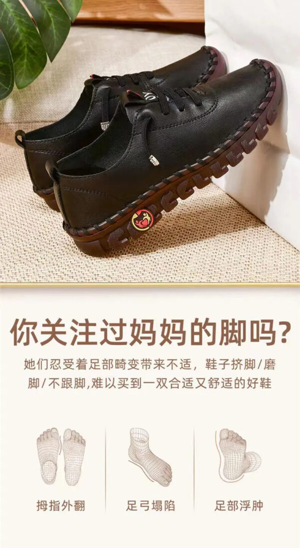 High Quality Leather Flat New Spring Casual comfortable ladies Shoe - Image 12