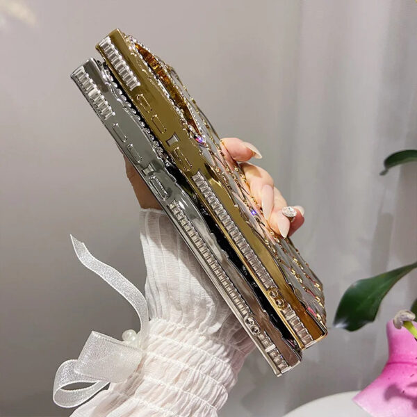Luxury Premium Fashion Glitter Electroplating Rhinestone Flower  Case Cover for Samsung Series - Image 10