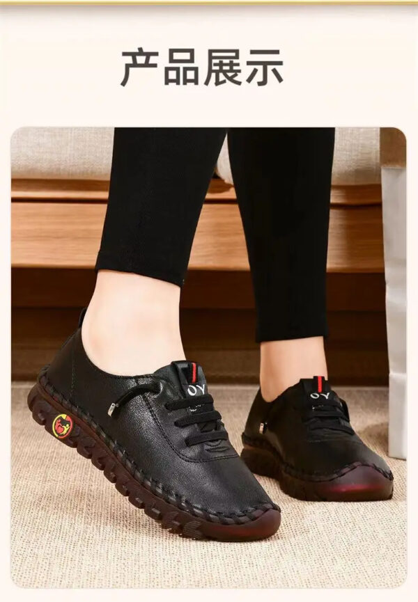 High Quality Leather Flat New Spring Casual comfortable ladies Shoe - Image 14