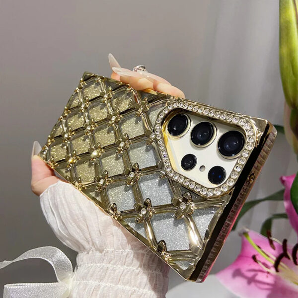 Luxury Premium Fashion Glitter Electroplating Rhinestone Flower  Case Cover for Samsung Series - Image 13