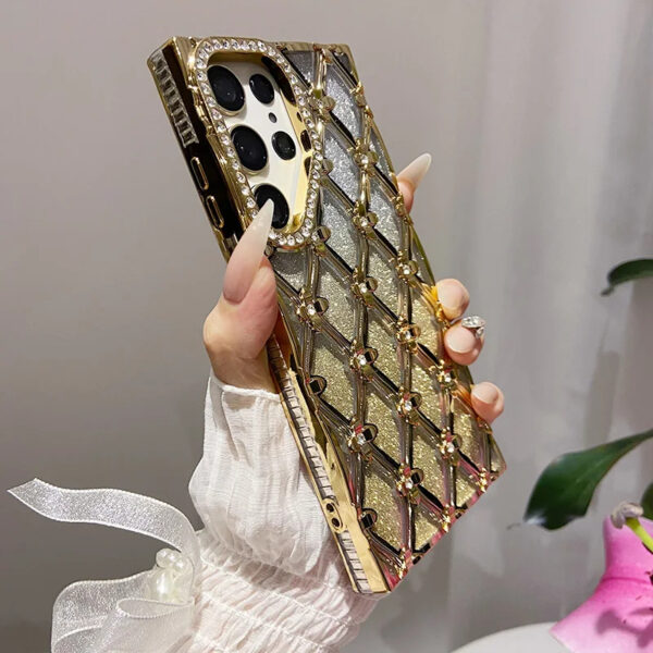 Luxury Premium Fashion Glitter Electroplating Rhinestone Flower  Case Cover for Samsung Series - Image 14
