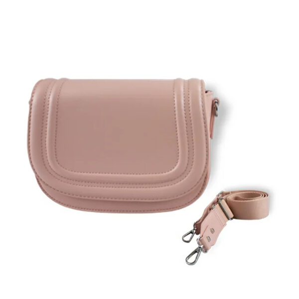 Luxury Premium PU Leather Fashion Vintage Designer Wide Strap Saddle Shoulder Bag - Image 24