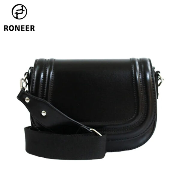 Luxury Premium PU Leather Fashion Vintage Designer Wide Strap Saddle Shoulder Bag - Image 28