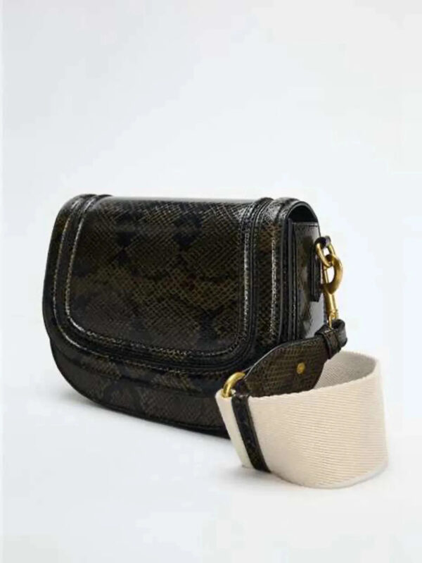Luxury Premium PU Leather Fashion Vintage Designer Wide Strap Saddle Shoulder Bag - Image 15