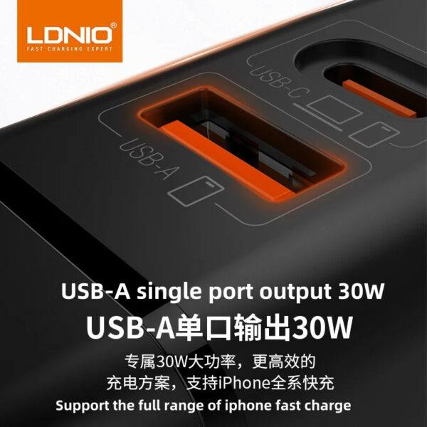 LDNIO Gallium 65W High Power Four-in-One Laptop Mobile Phone Charger GaN Universal - Image 11