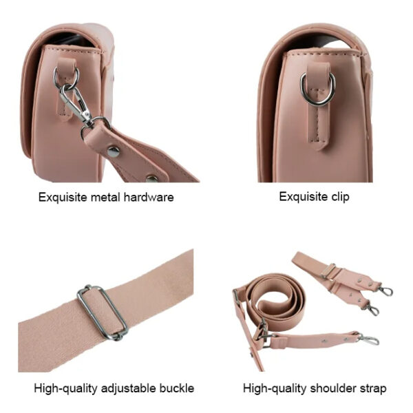 Luxury Premium PU Leather Fashion Vintage Designer Wide Strap Saddle Shoulder Bag - Image 25