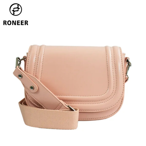 Luxury Premium PU Leather Fashion Vintage Designer Wide Strap Saddle Shoulder Bag - Image 30
