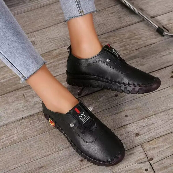 High Quality Leather Flat New Spring Casual comfortable ladies Shoe - Image 19
