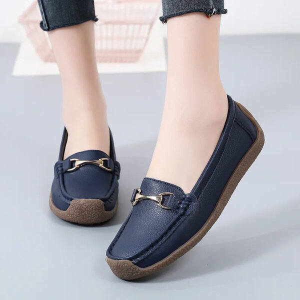 Luxury Premium Mocasines Slip on PU Leather High Quality Loafers Women Shoes - Image 16