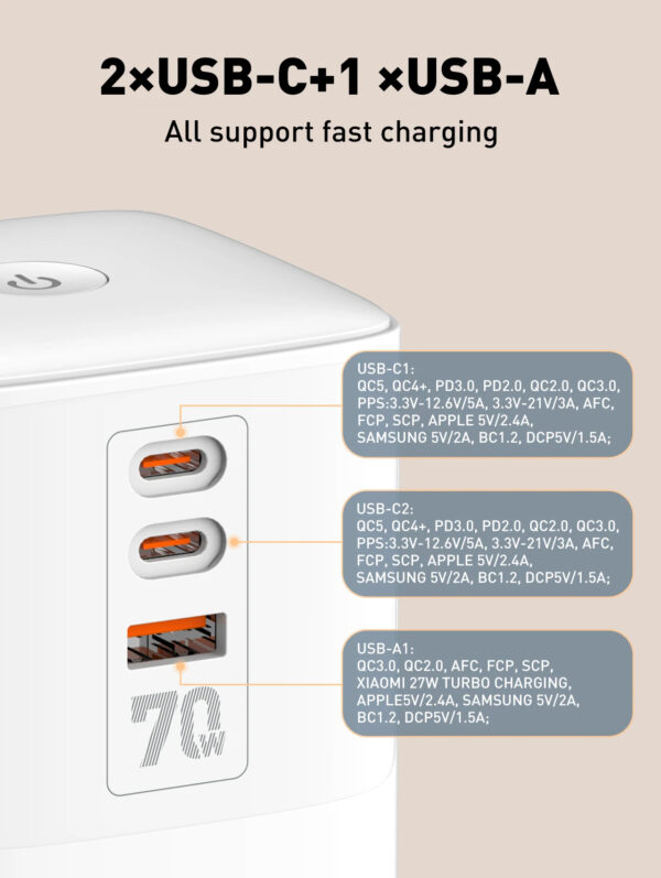 LDNIO 7 in 1 Tower Extension 70W Power Charging Socket Station Extension Cord - Image 4