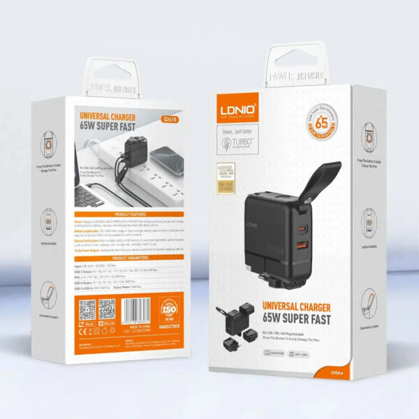 LDNIO Gallium 65W High Power Four-in-One Laptop Mobile Phone Charger GaN Universal - Image 14