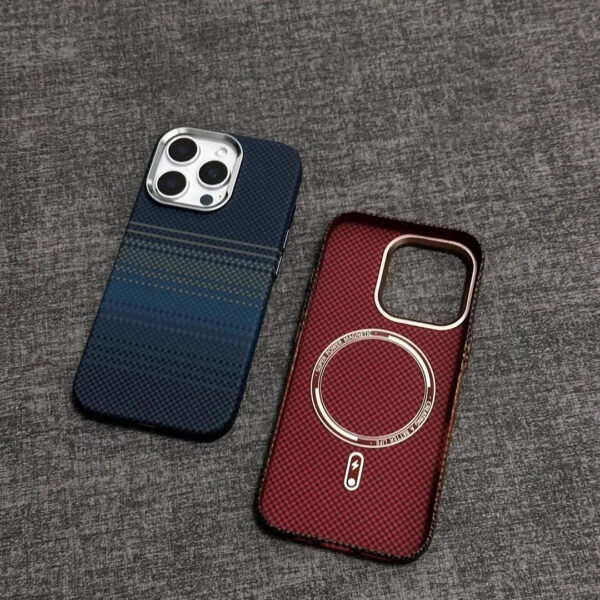 Luxury Premium Luxury Carbon Fiber Relief Magsafe Phone Case Metal Lens Matte Wireless Charging Shockproof Cover iPhone 15 Pro Max/16 Pro Max - Image 15
