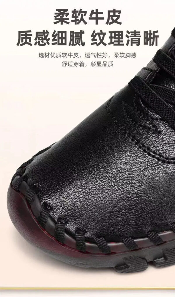 High Quality Leather Flat New Spring Casual comfortable ladies Shoe - Image 4