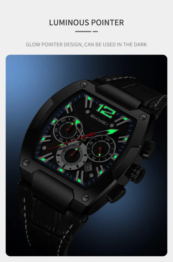 SKMEI  Barrel Dial Waterproof Quartz Watch Fashion Trend Watch - Image 3