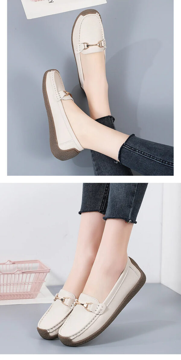 Luxury Premium Mocasines Slip on PU Leather High Quality Loafers Women Shoes - Image 3