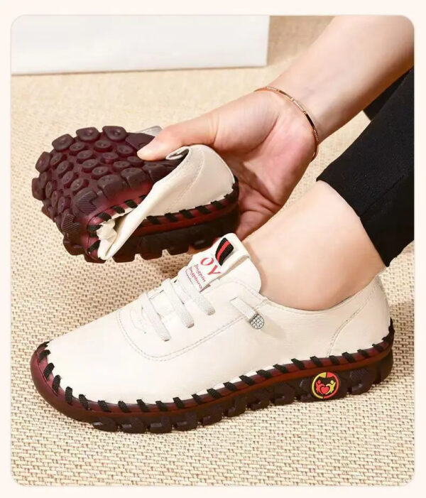 High Quality Leather Flat New Spring Casual comfortable ladies Shoe - Image 5